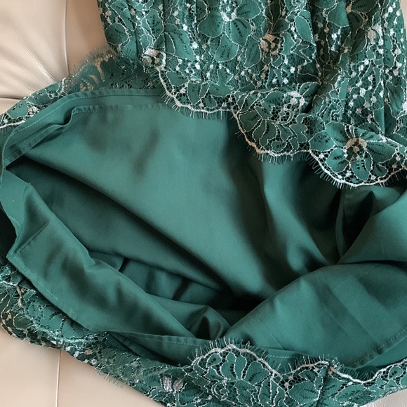 Vince Camuto Green Lace Jewel Neck Cocktail Dress - Picture 12 of 12